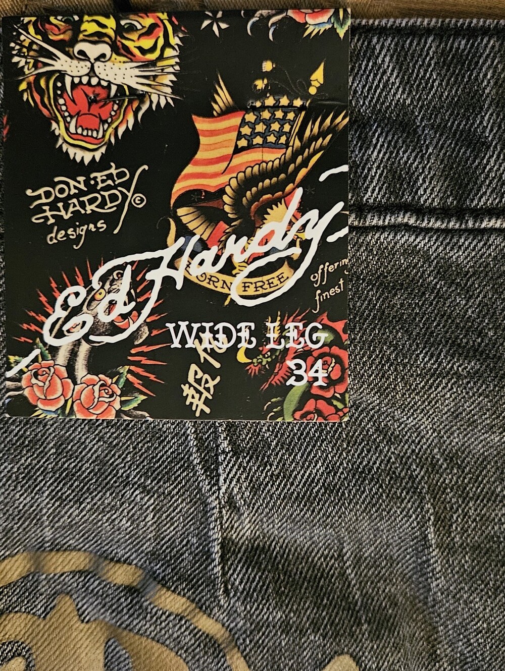 ED HARDY Charcoal Fade x Gold Tattoo Art